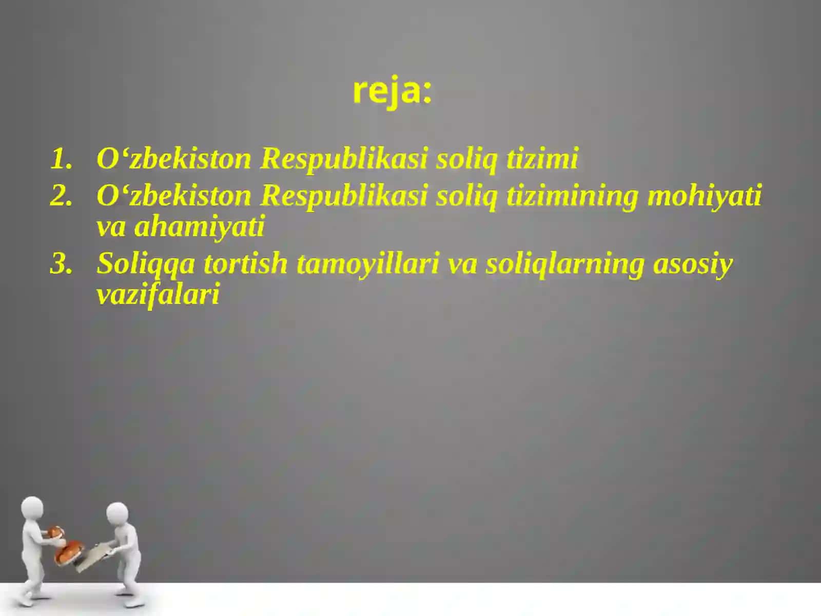 О‘zbekiston Respublikasi soliq tizimining mohiyati 2