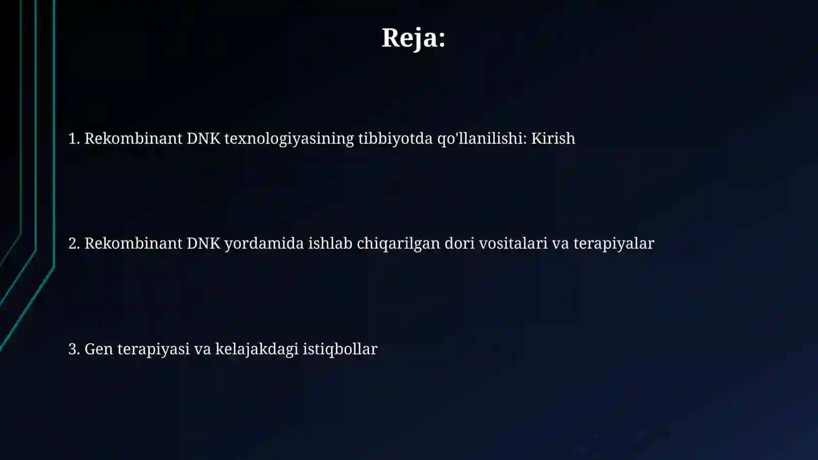 Tibbiyotda DNK rekombinantlarini qo'llanilishi 2