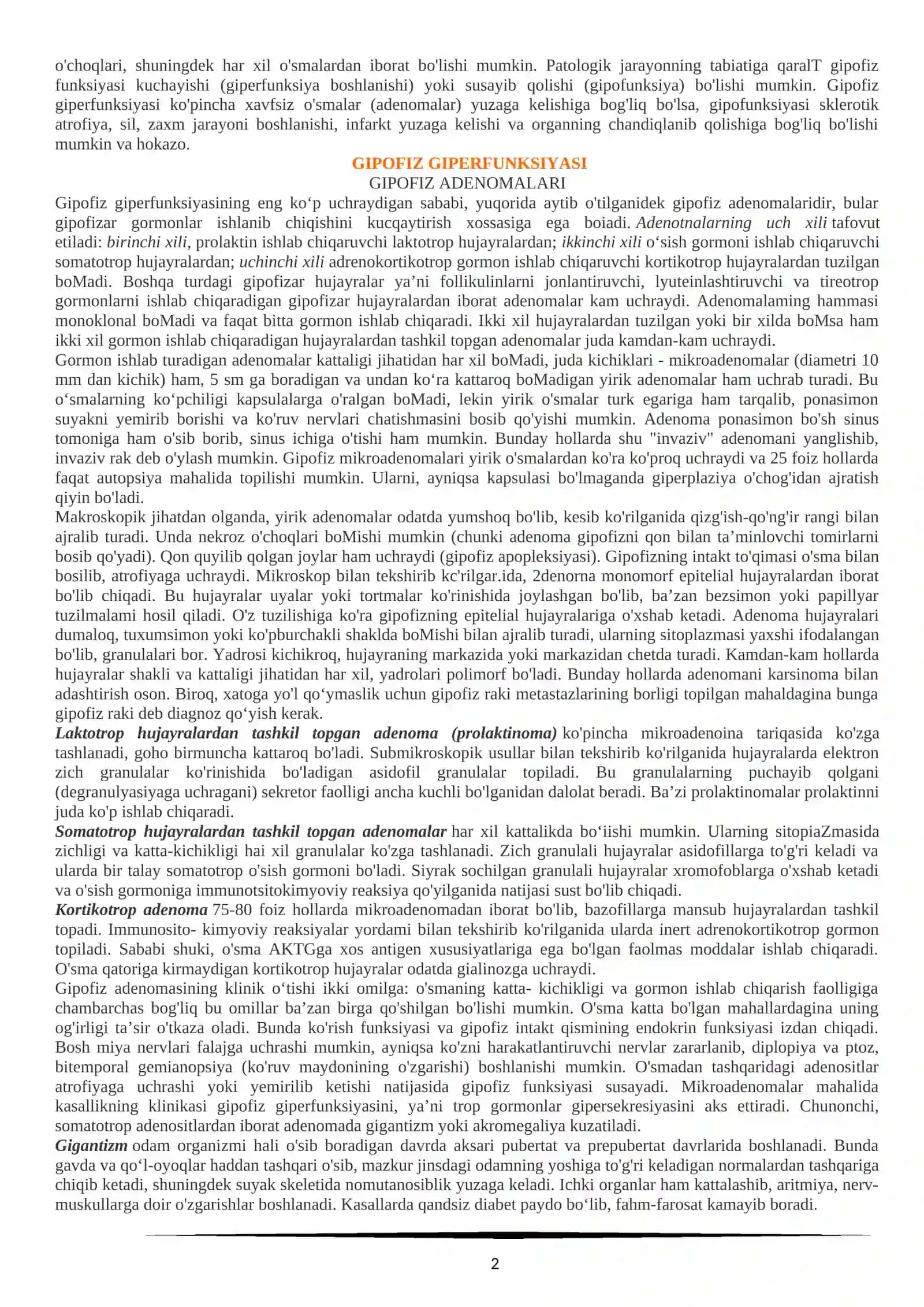 ENDOKRIN KASALLIKLAR HAQIDA UMUMIY MA’LUMOTLAR 2