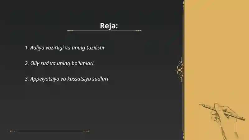 Adliya organlari va muassalari 2