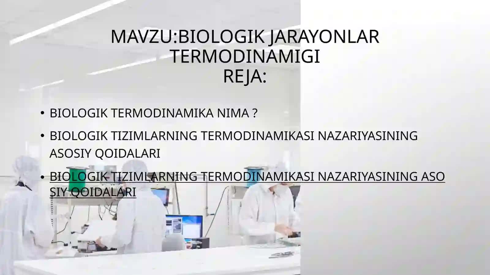 Biologik termodinamika 2