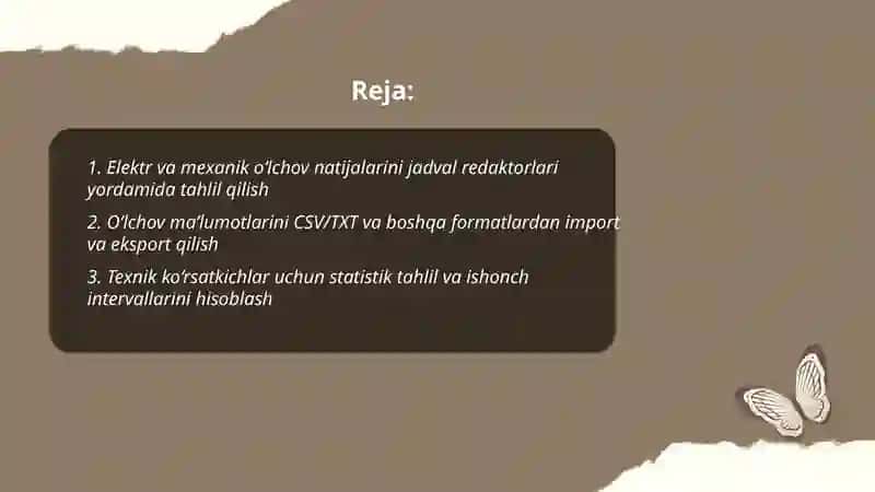 Texnik axborotlarni jadval redaktorlari 2