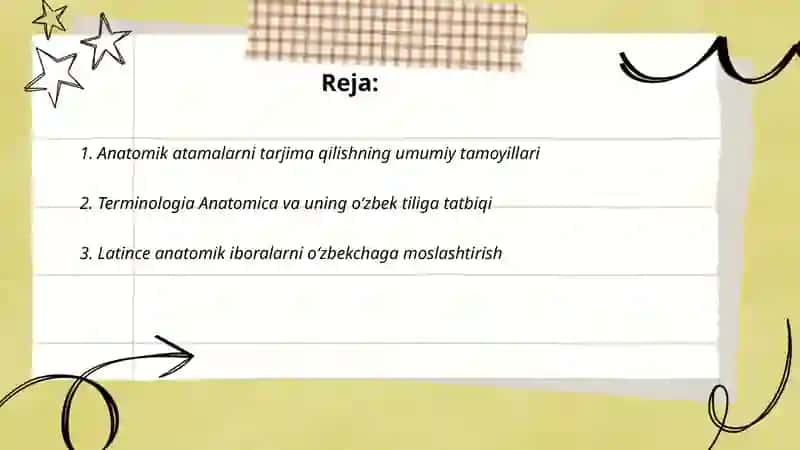Anatomik iboralarning tarjimasi 2