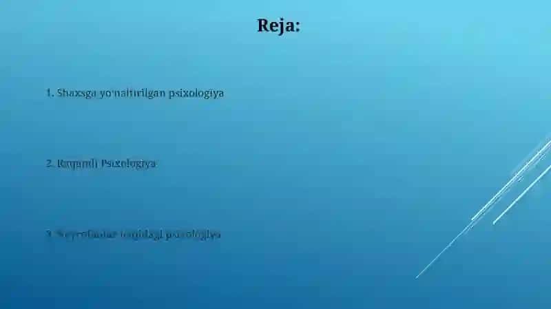 Psixologiyaning Zamonaviy Tendensiyalari 2
