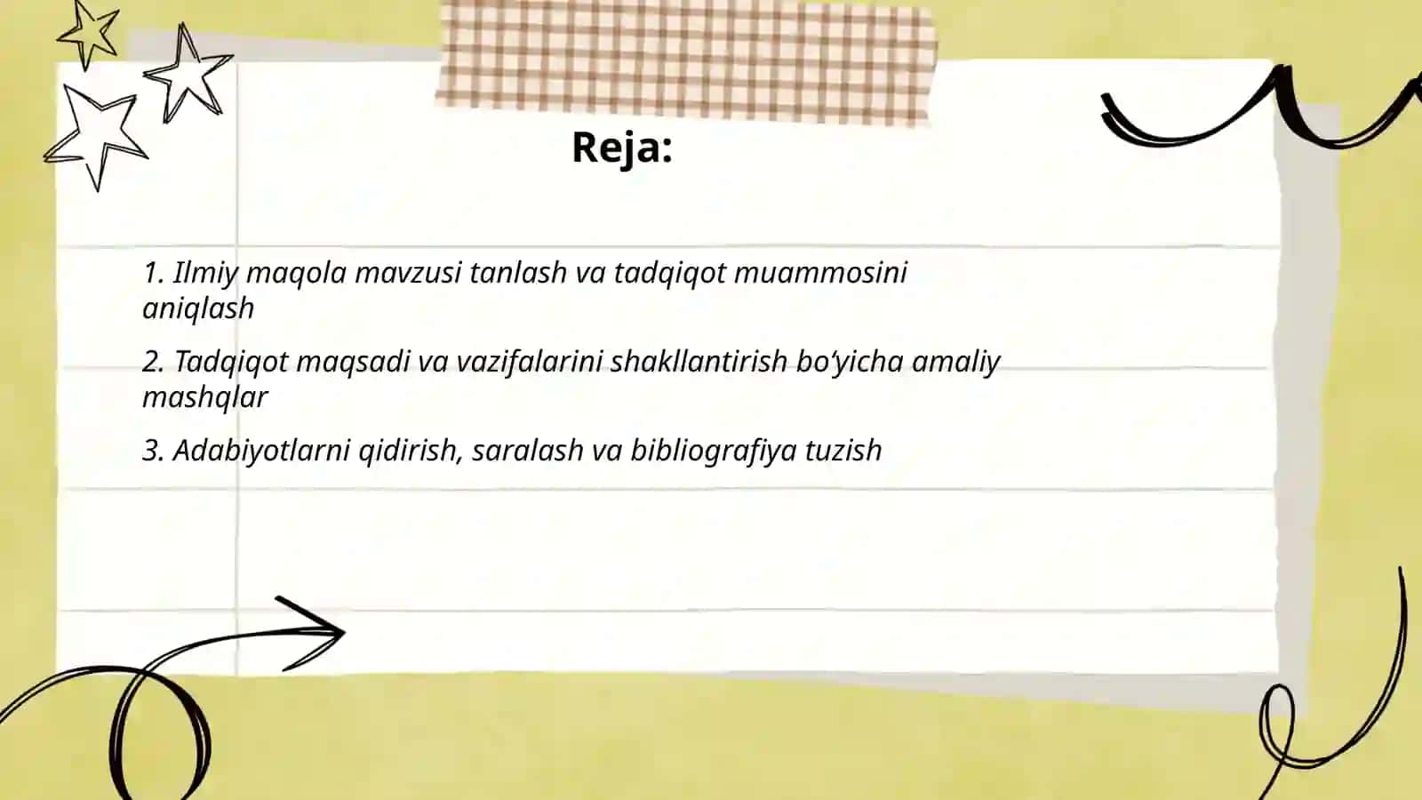 Ilmiy maqola va taqriz yozishga doir amaliy mashqlar 2