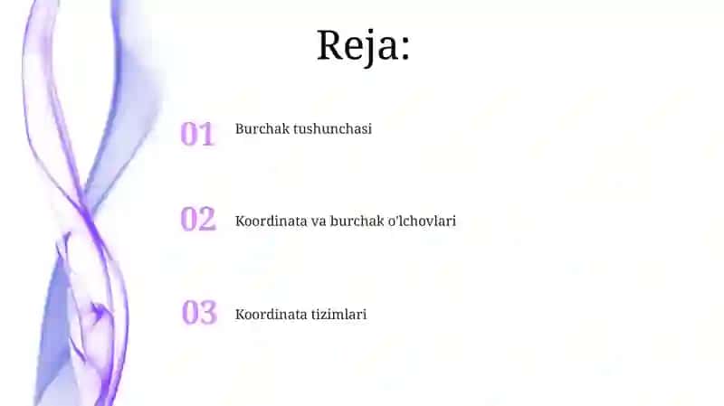 Burchak tushunchasi 2