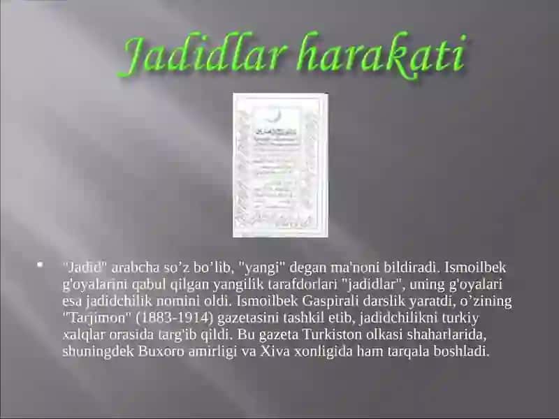Jadid mutafakkirlarning axloqiy-estetik qarashlari 2