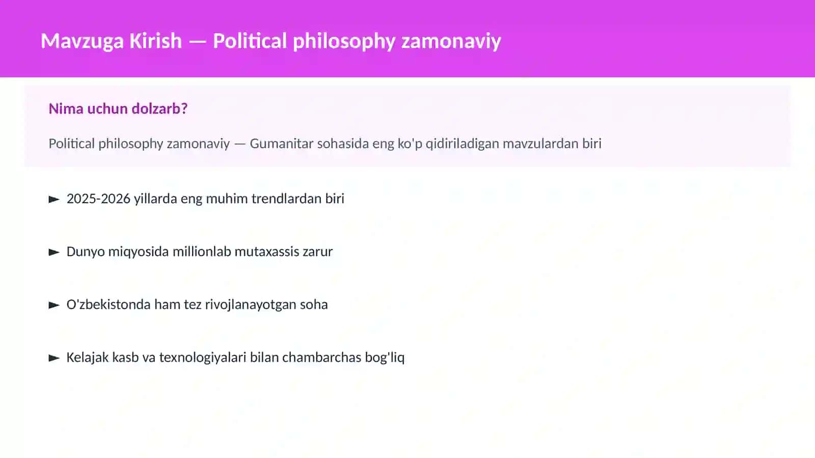 Political philosophy zamonaviy 2