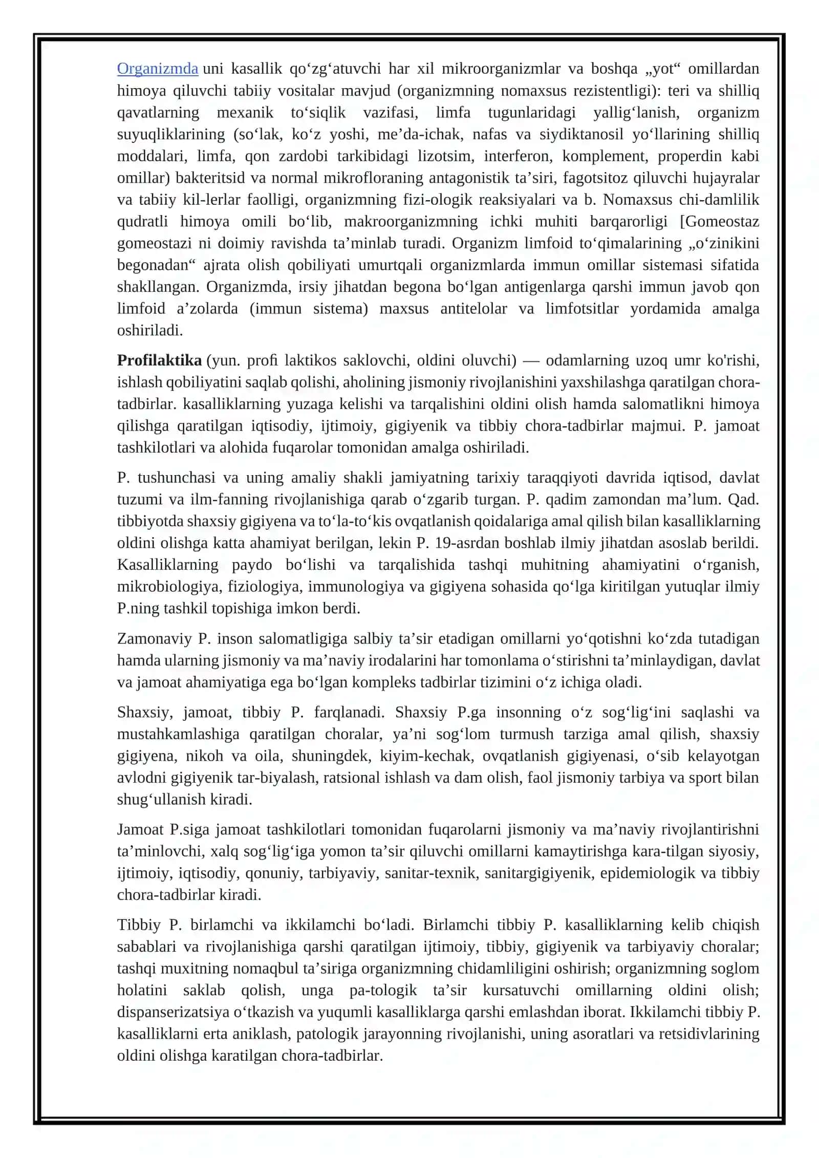 Immunoprofilaktika(immunitet va profilaktika) 2