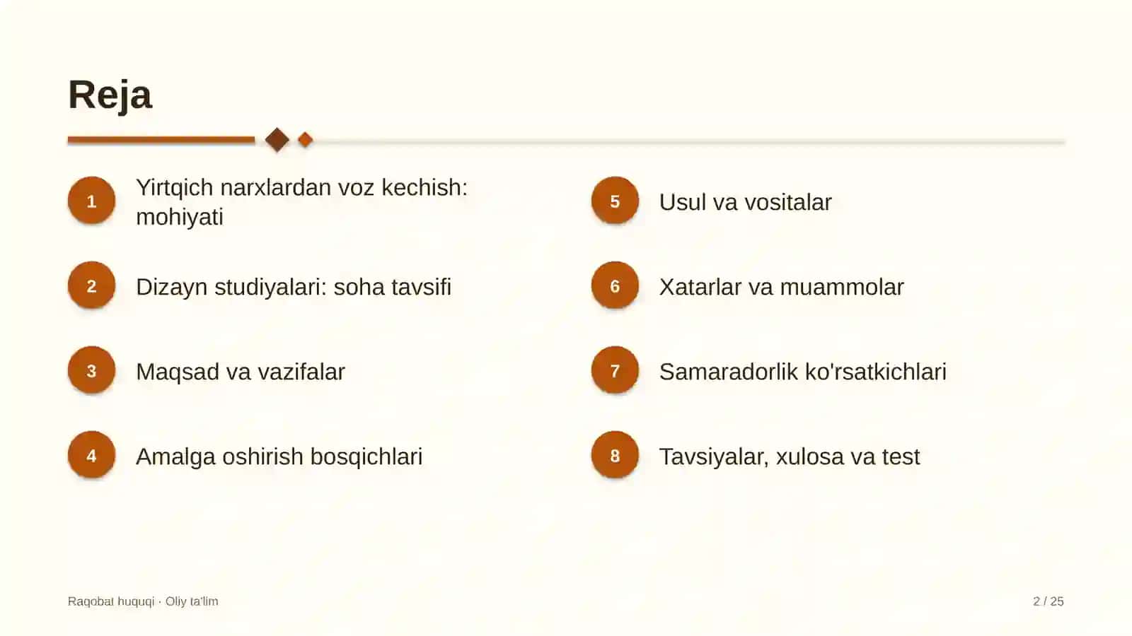 Raqobat Huquqi va Oliy Ta'lim 2