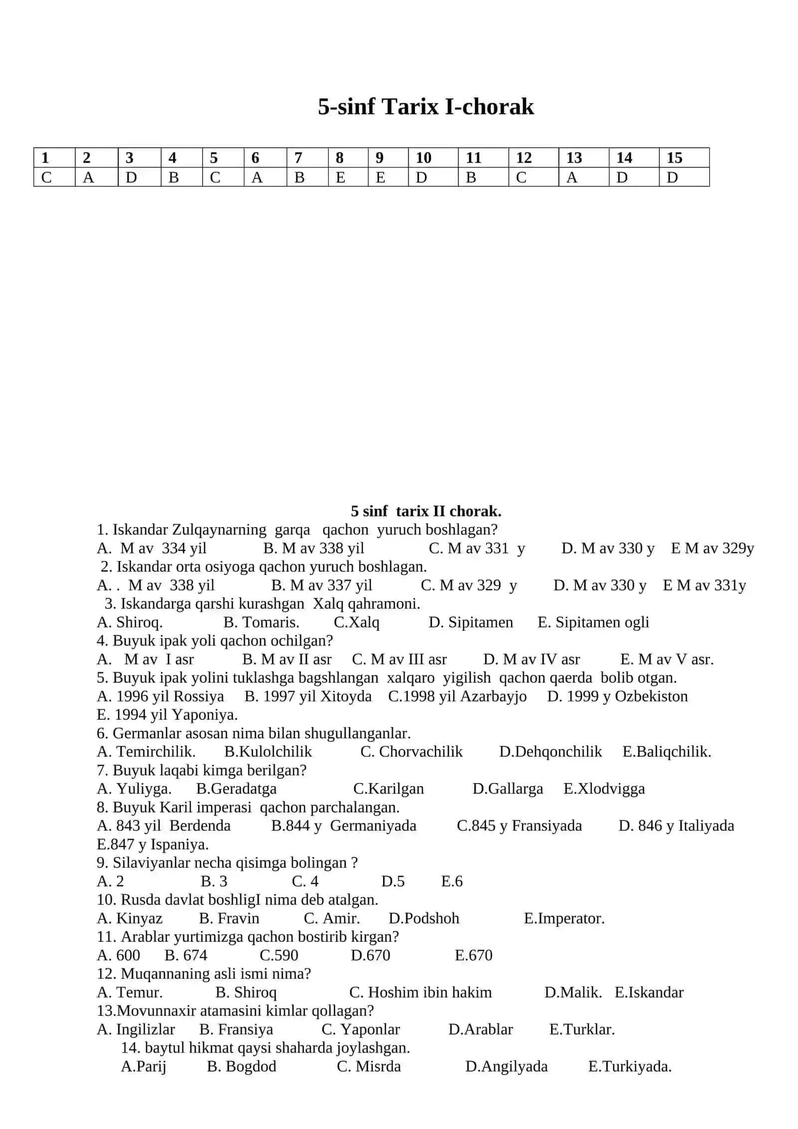 5- sinf tarix I-chorak 2