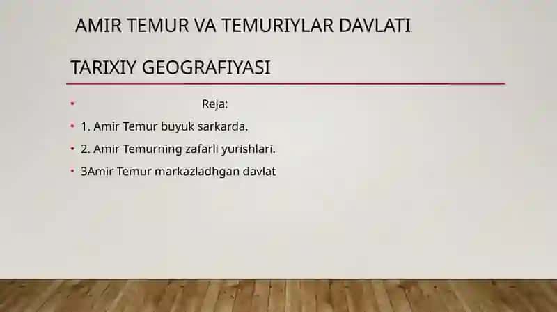 Amir Temur va temuriylar davlati tarixiy geografiyasi 2