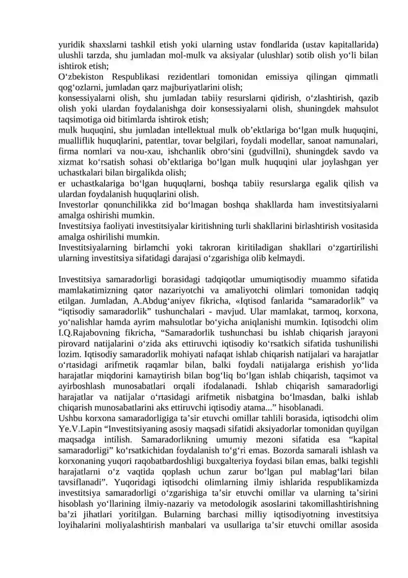 Investitsion dasturlarni moliyalashtirish 2