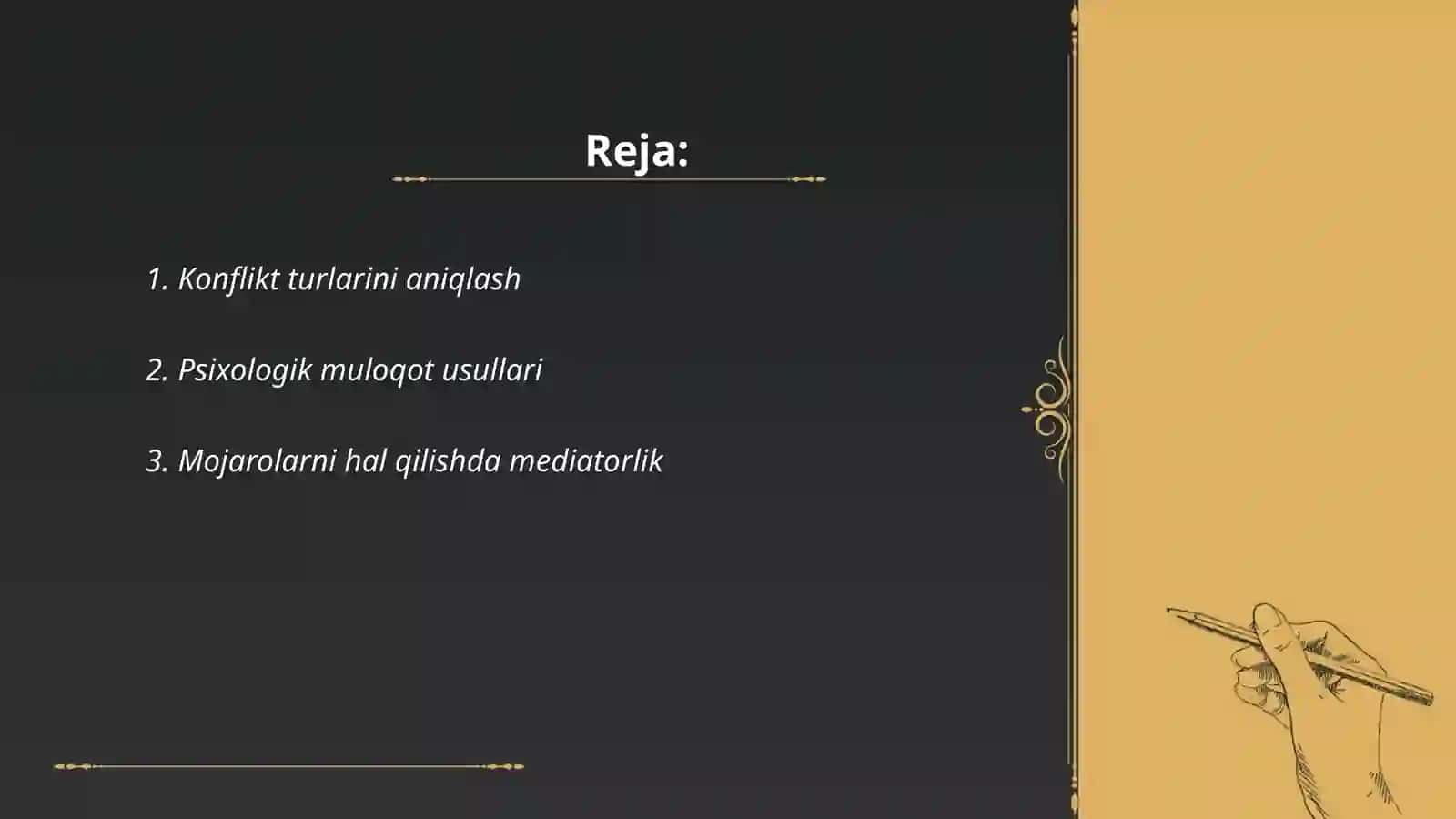 Konfliktlarni samarali hal qilish 2