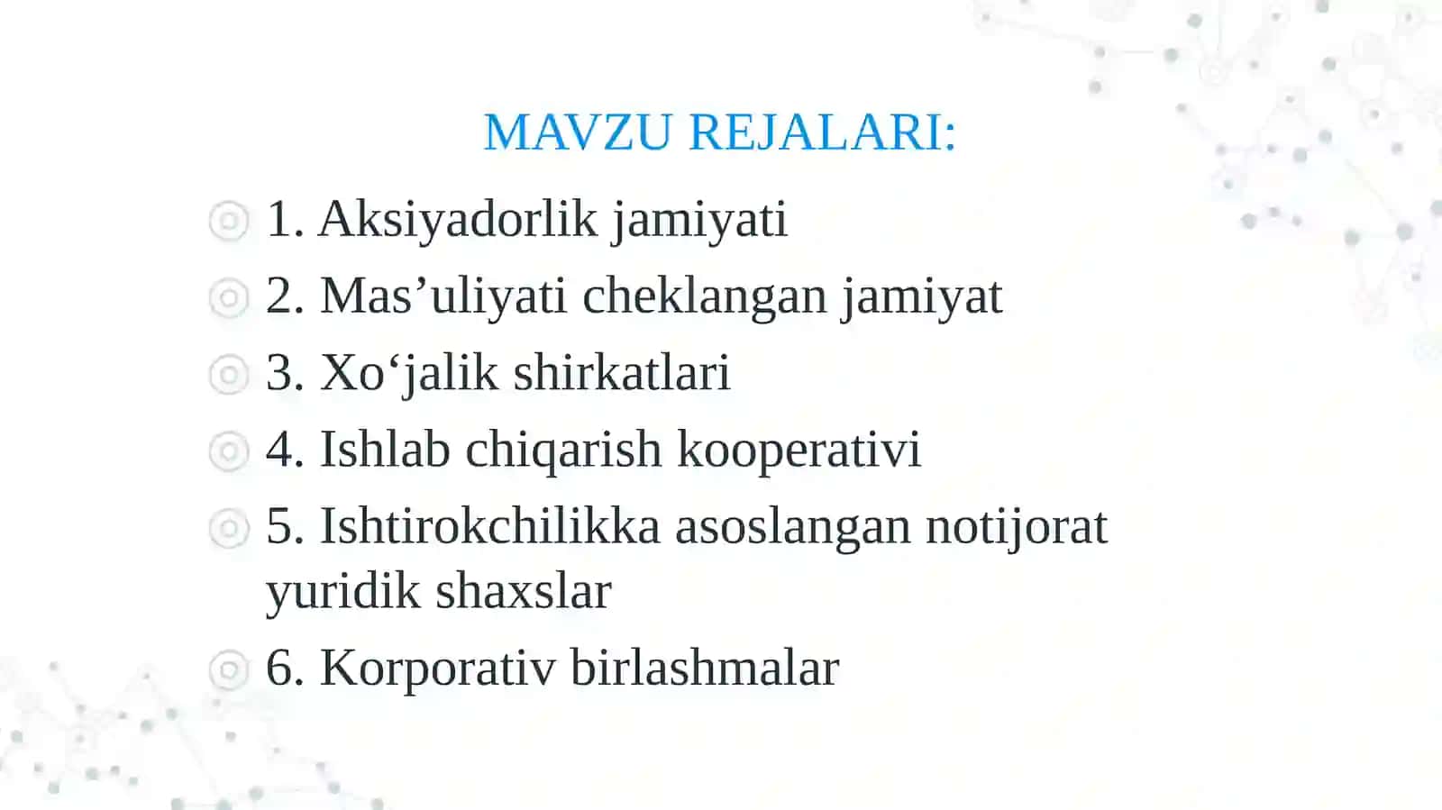 Korporatsiya  turlari 2