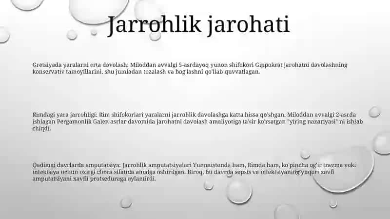 Qadimgi Gretsiyada Rimda Jarohlik Usullari 2