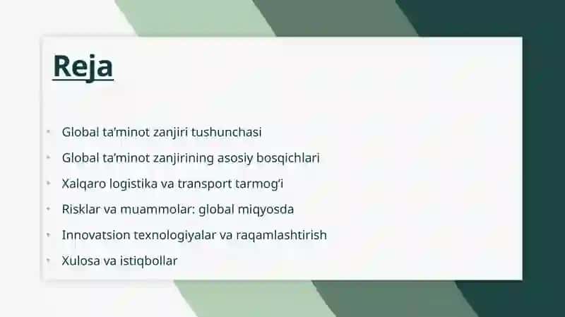 Global ta’minot zanjiri boshqaruvi 2
