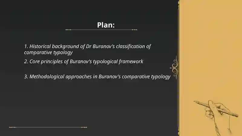 Classification of comperative typology according to Dr Buranov 2