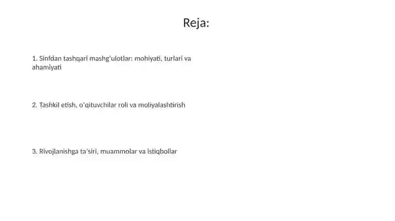 Sinfdan tashqari mashgʻulotlar 2