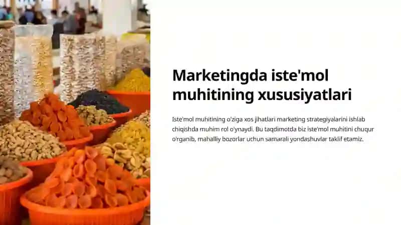 Iste’mol muhitining xususiyatlari 2