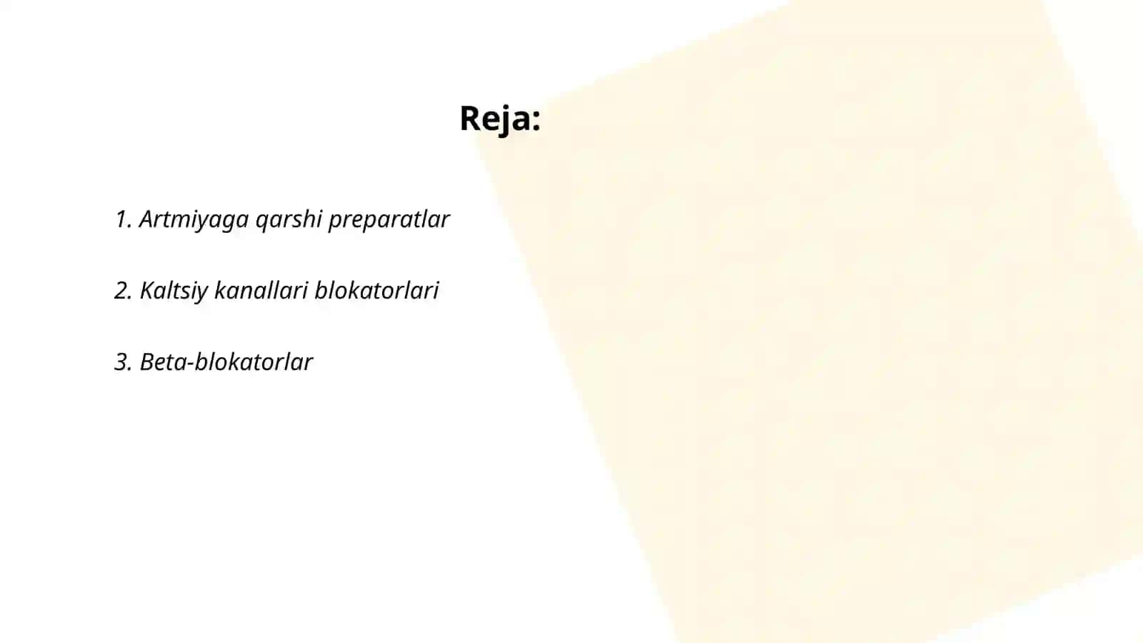 Artmiyaga qarshi dori vositalari 2