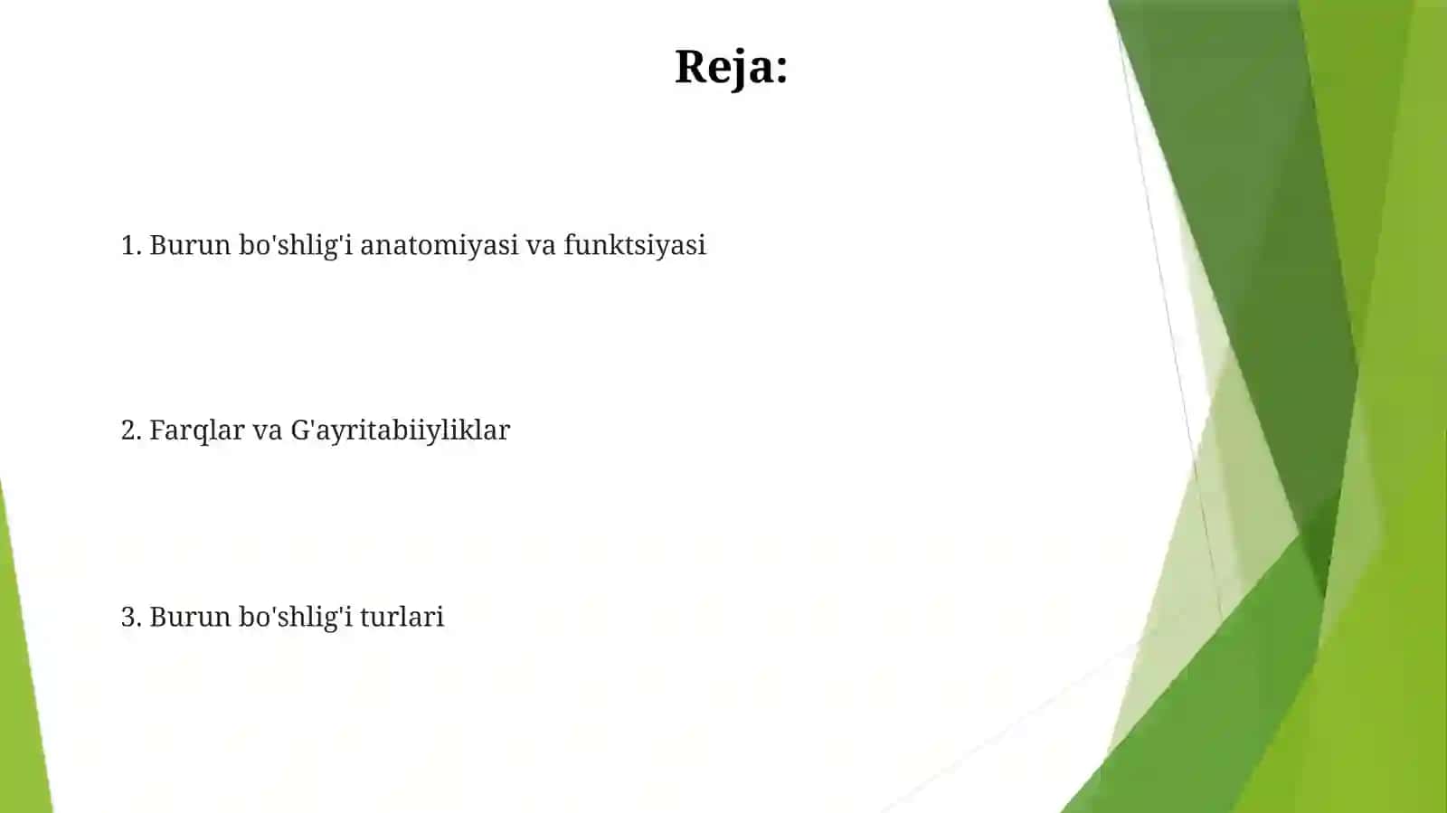 Burun bo'shlig'i anatomiyasining klinik ahamiyati 2