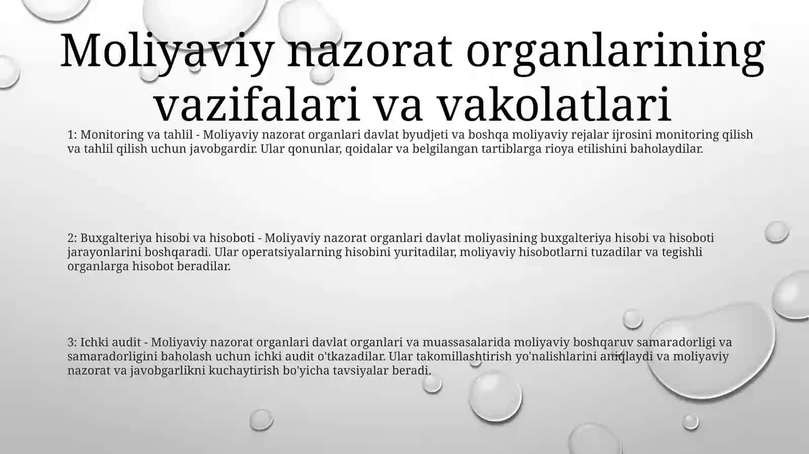 Davlat Moliyaviy Nazorati OʻRginlarining VazifalariVaFunksiyalari 2
