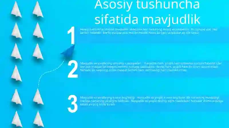 Asosiy tushuncha sifatida mavjudlik 2