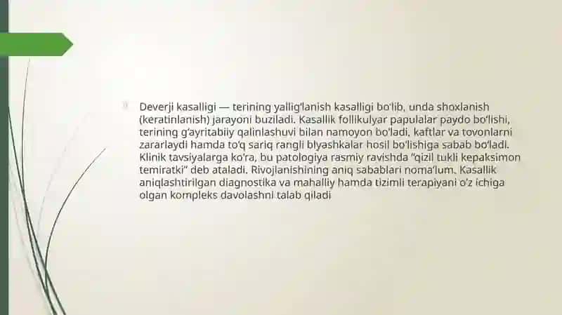 Deverji kasalligi 2