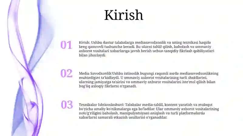Media Savodxonlik Va Texnikalar Ishtisoslashuvi 2