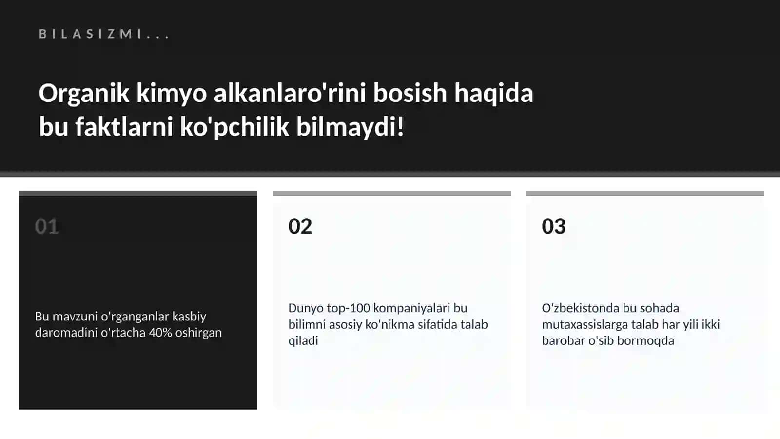 Kimyo — Uy vazifalari 2