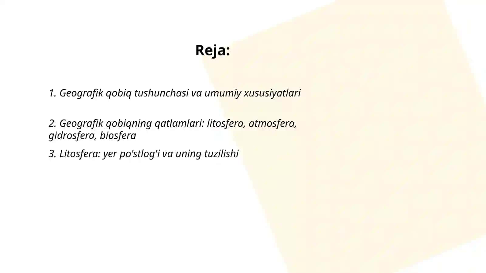 Geografik qobiq va uning tuzilishi 2