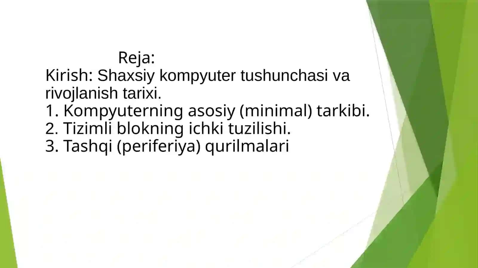 Shaxsiy kompyuterning tuzulishi 2