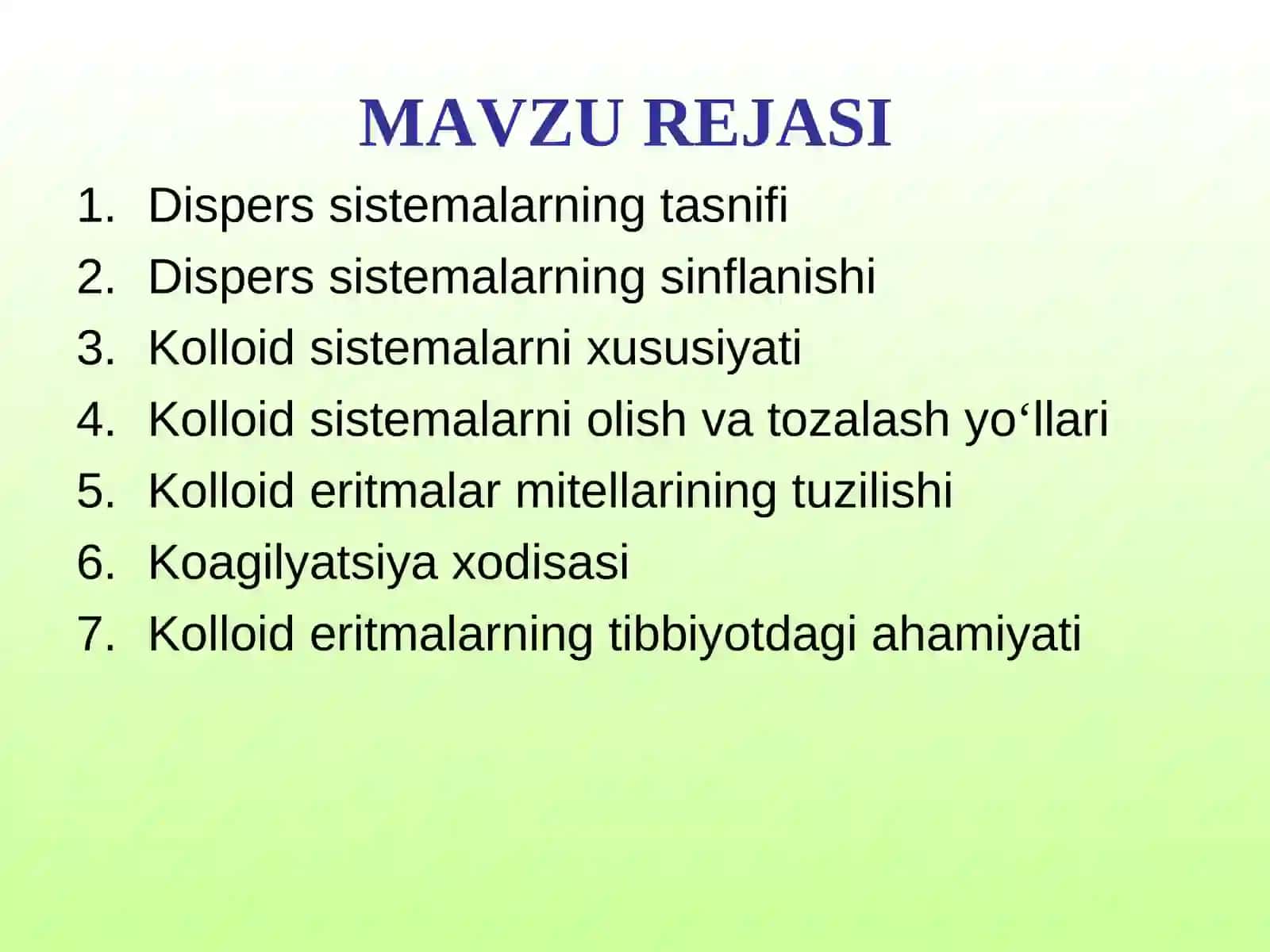 Kolloid dispers sistemalar 2