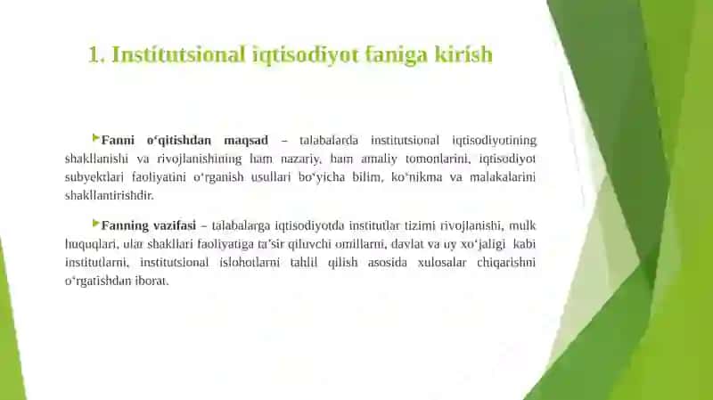 Institutsional Iqtisodiyot 2