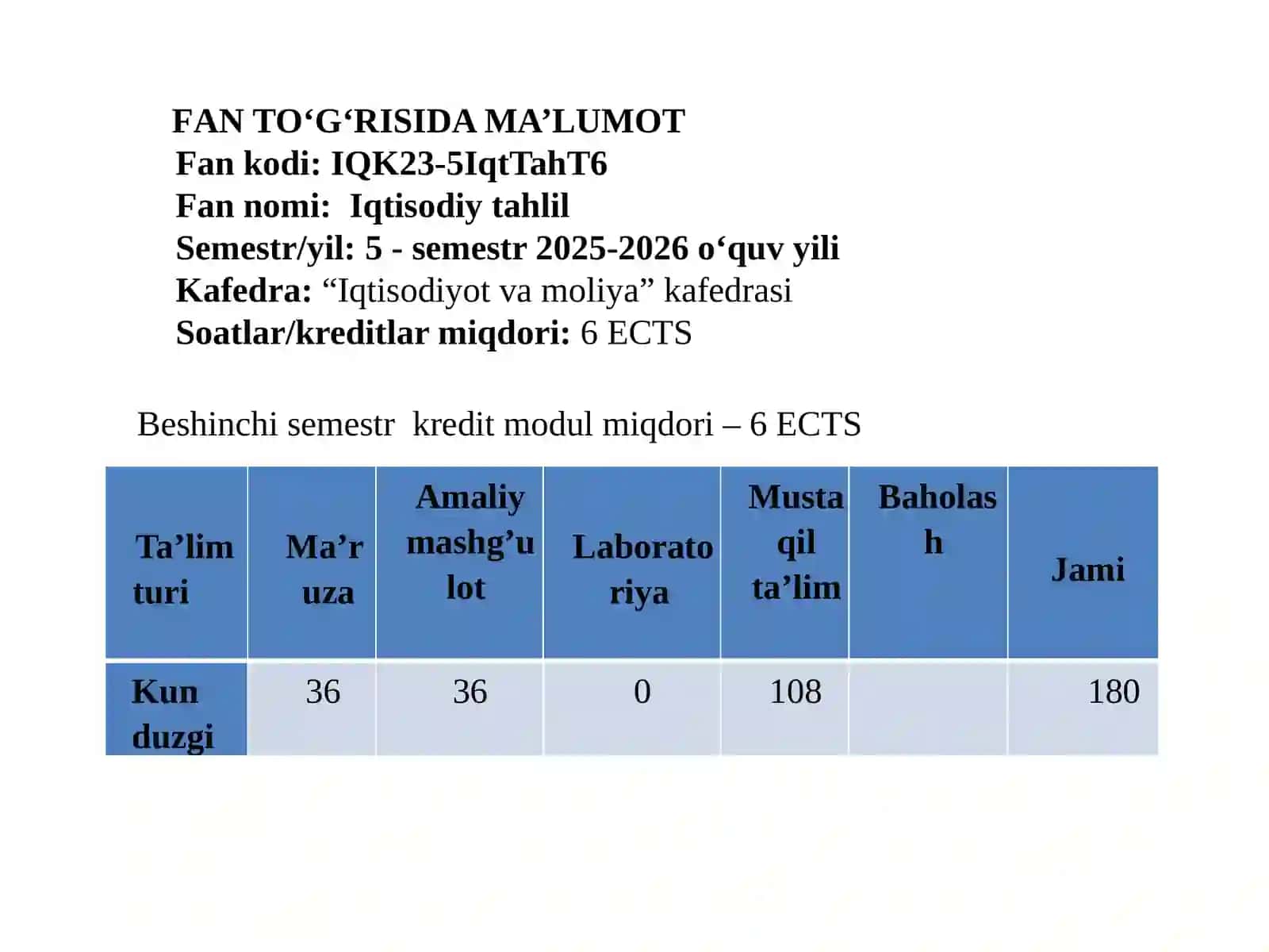 Iqtisodiy tahlilning mazmuni, predmeti va vazifalari 2