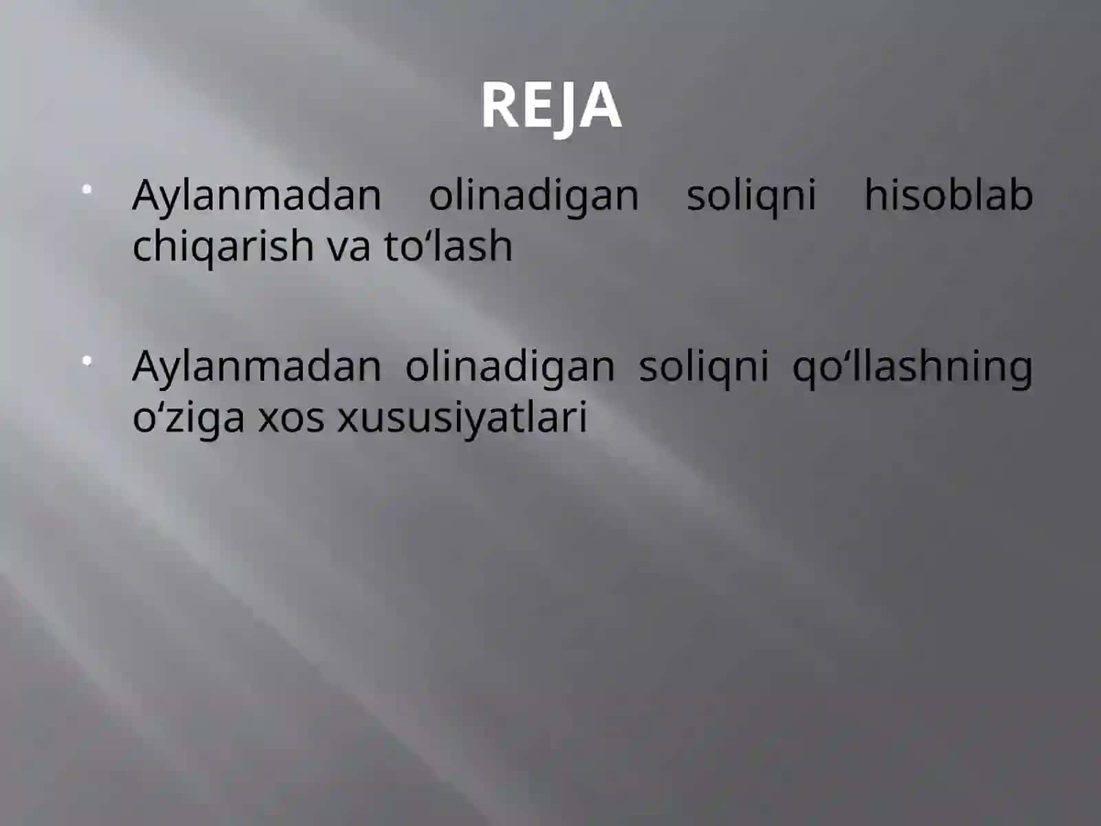 AYLAMADAN OLINADIGAN SOLIQ 2