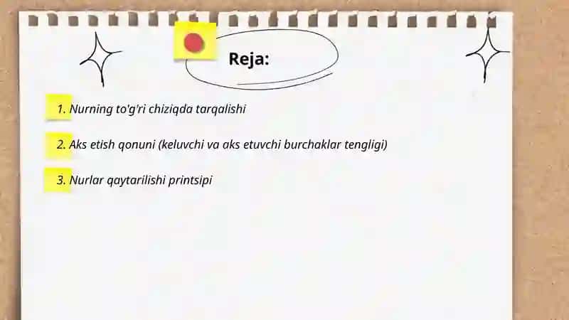 Geometrik optika qonunlari 2