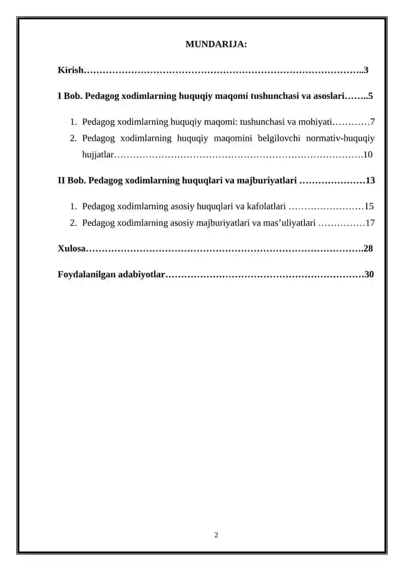 Pedagog xodimlarning huquqiy maqomi 2