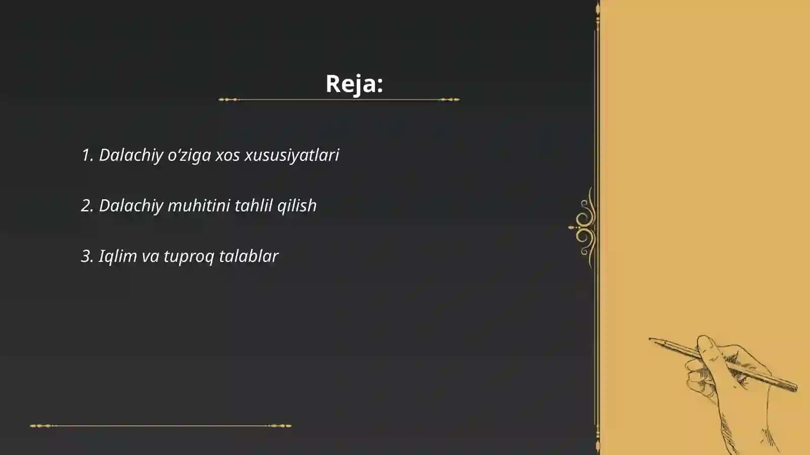 Dalachiy yetishtirish texnalogiyasi 2