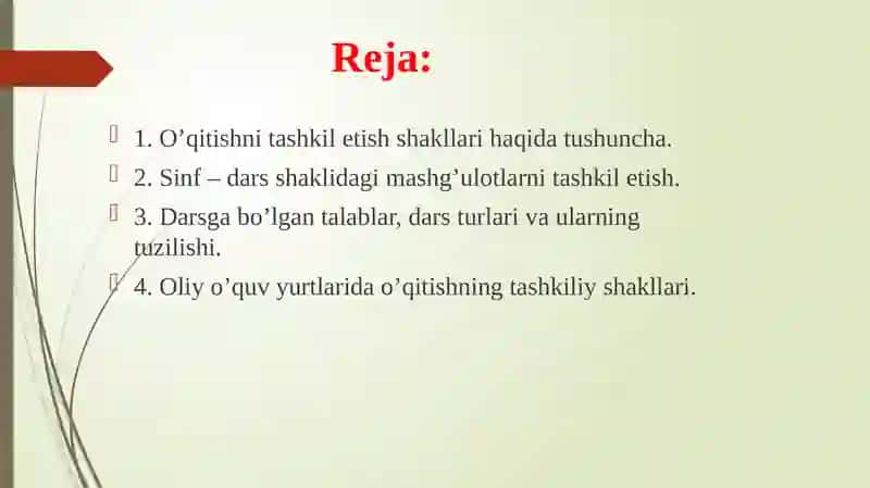 O‘qitishning tashkiliy shakillari 2