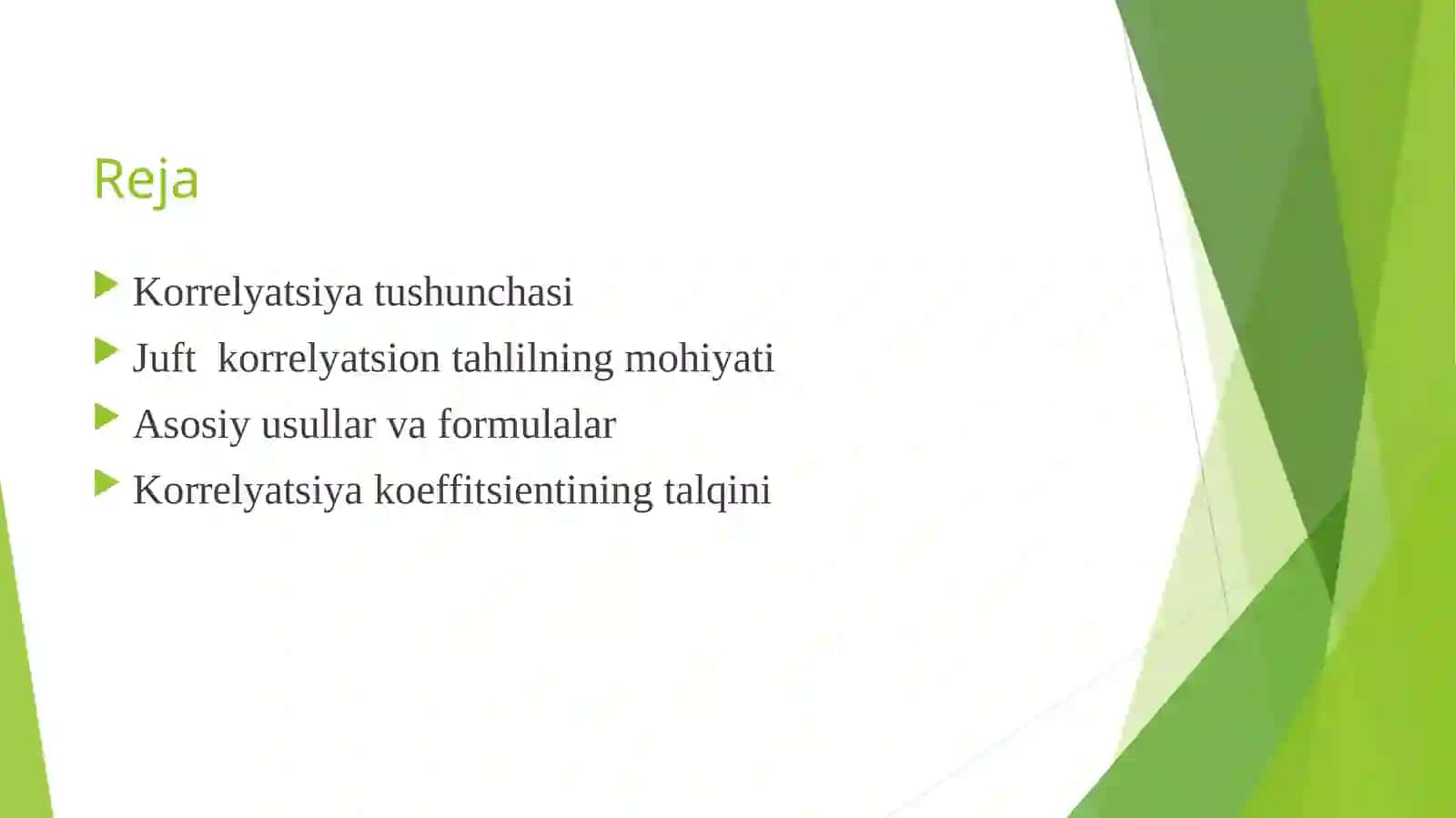 Juft korrelyatsion tahlil 2