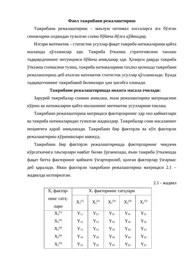 Регрессион математик моделлар 2