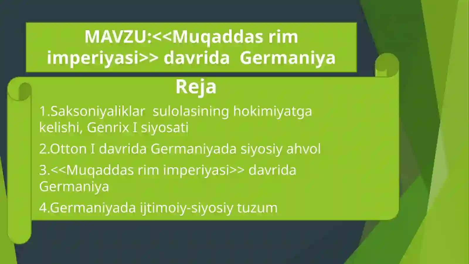 Muqaddas rim imperiyasi davrida Germaniya 2