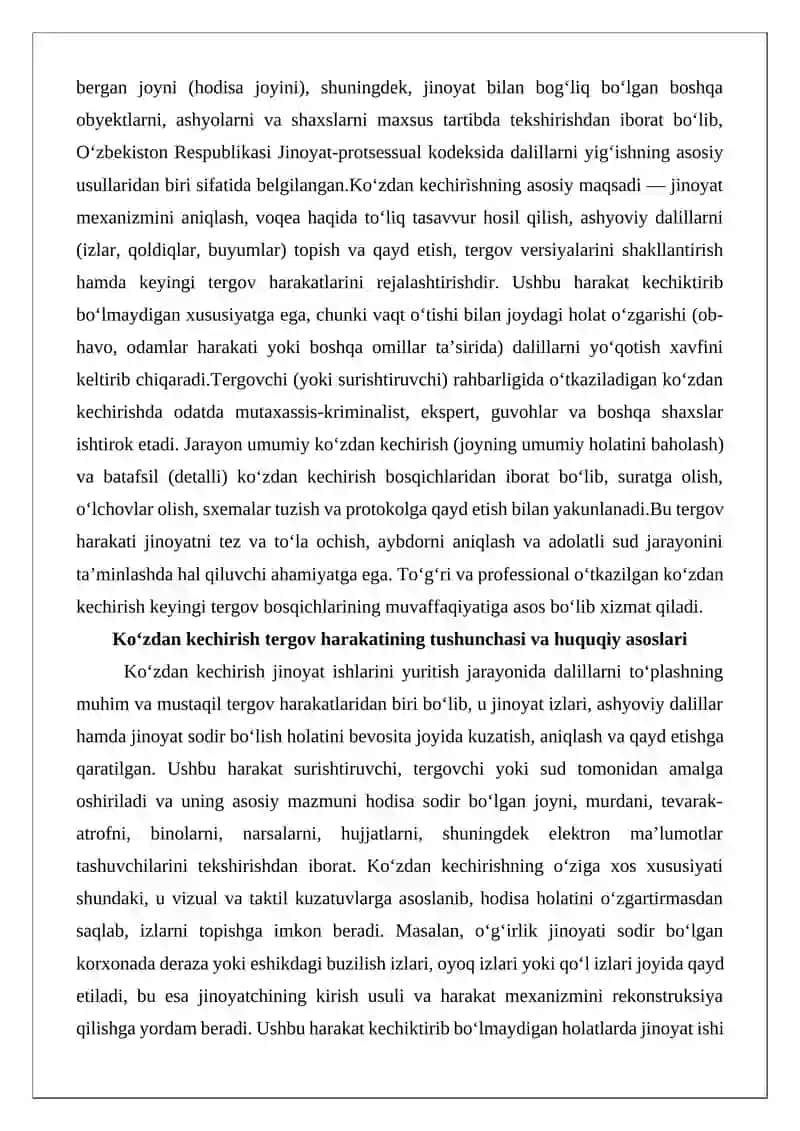Ko‘zdan kechirish tergov harakati 2