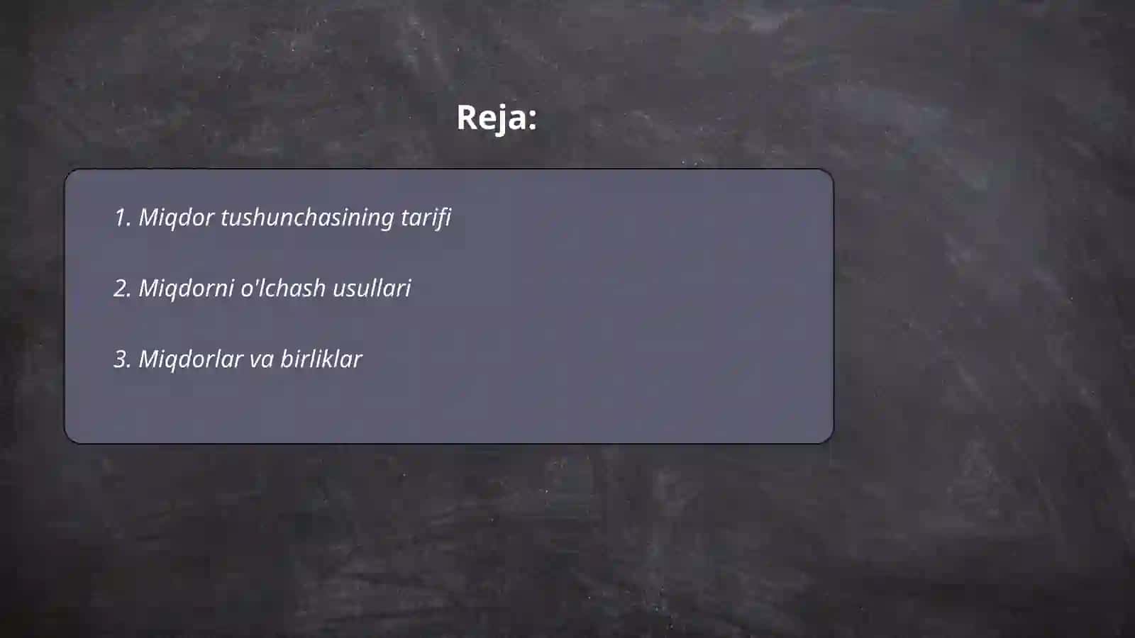 Miqdor tushinchasi 2