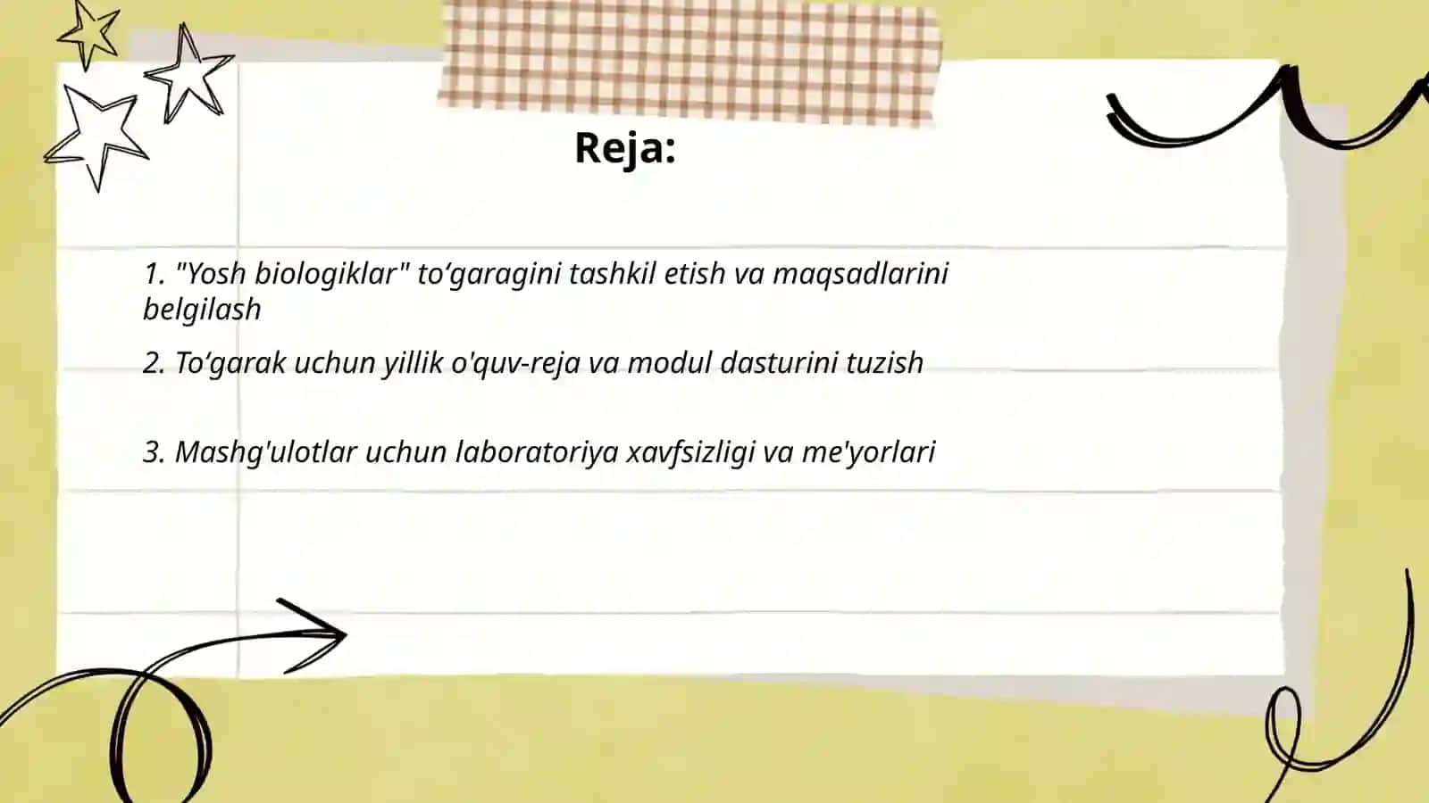 Yosh biologiklar toʻgarak loyihasini tuzish 2