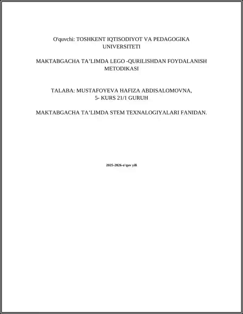 MAKTABGACHA TA’LIMDA INGLIZ TILI O'QITISHNING MAQSAD VA VAZIFALARI 2