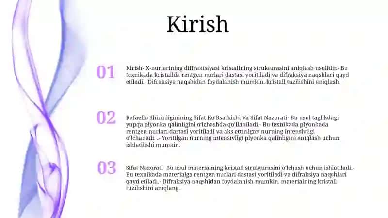 Rafaello Shirinliginining Sifat KoʻRsatkichi Va Sifat Nazorati 2
