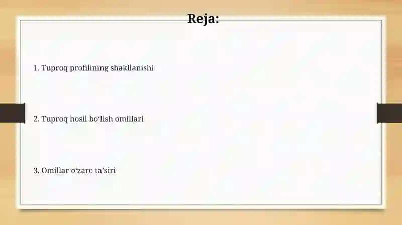 Tuproq hosil qiluvchi omillar 2